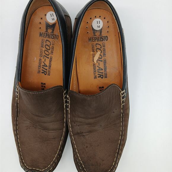 Mephisto Nubuck Suede Leather Cool Air Slip on Comfort Loafers Work Brown 11 main image 11